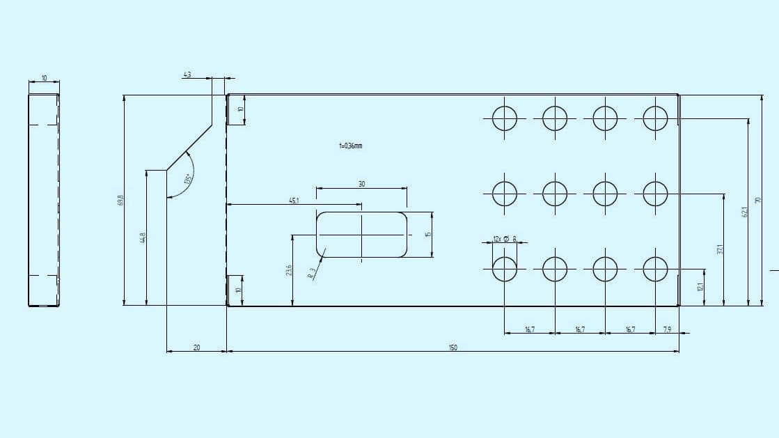 Stanzteile und Biegeteile nach Maß — Produktansicht